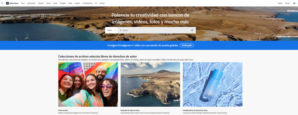 Descubre las mejores alternativas a Storyblocks 13 Pagina de inicio de Adobe Stock