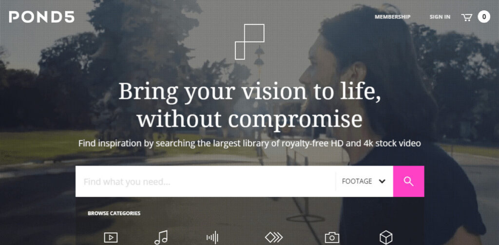 Descubre las mejores alternativas a Storyblocks 15 Pagina de inicio de Pond5