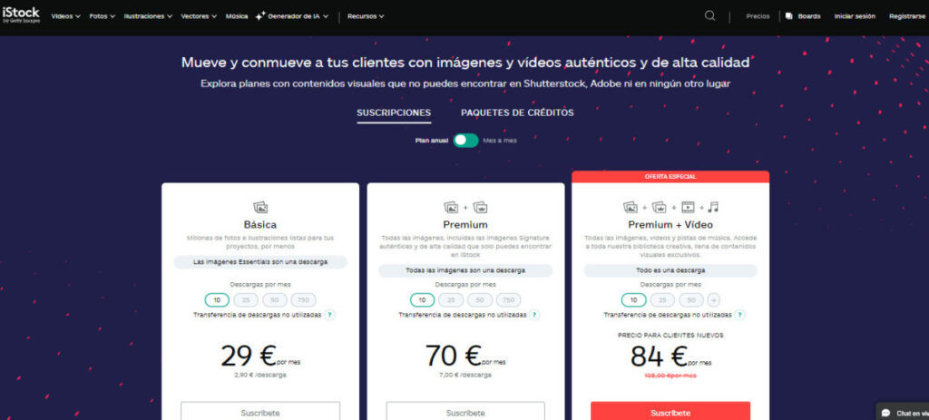 precios de istock