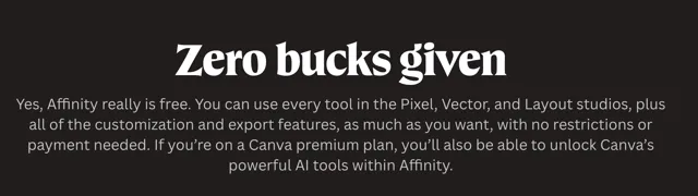 affinity by canva gratuito
